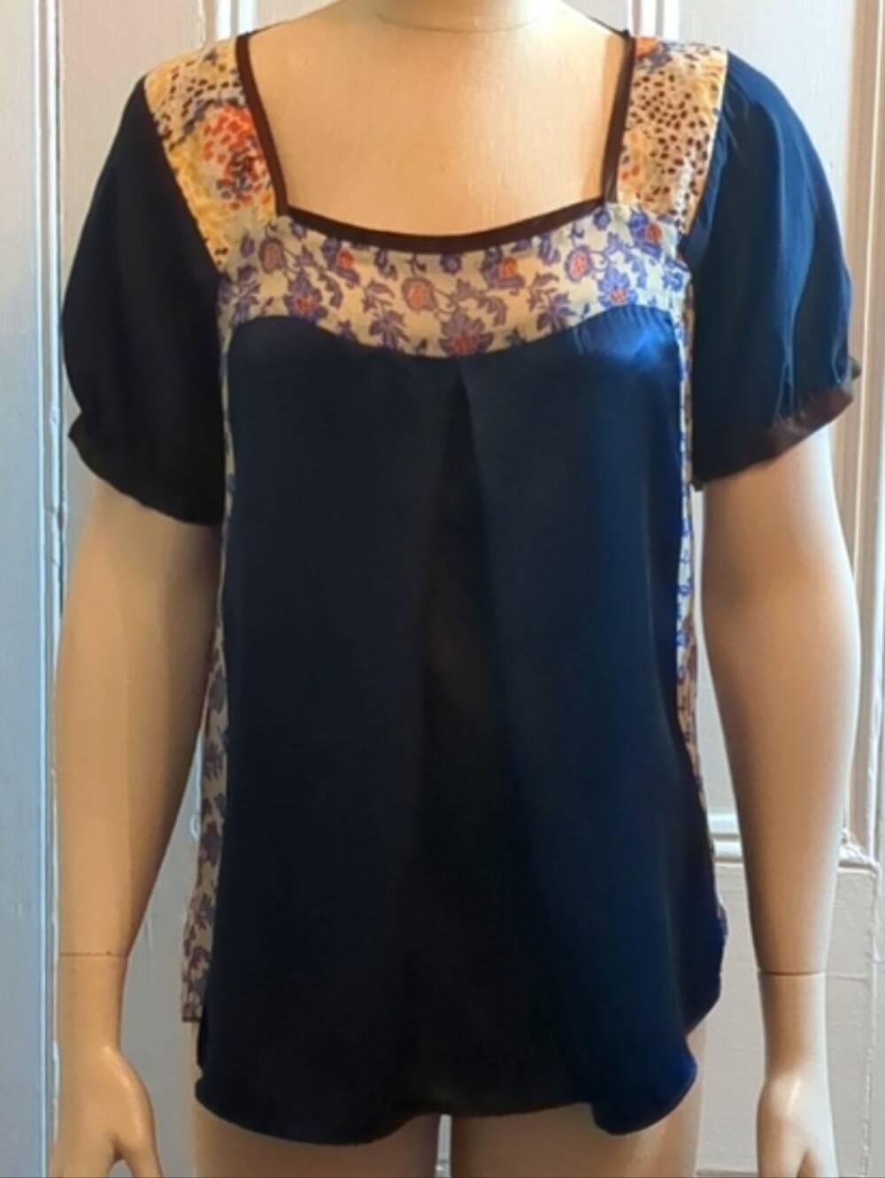 Mint 100% Silk Blouse Vintage